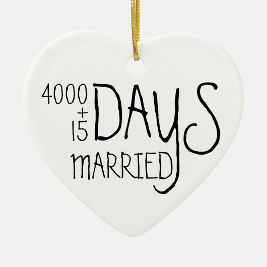 Elfde verjaardag 11 jaar echtgenote keramisch ornament (Voorkant)