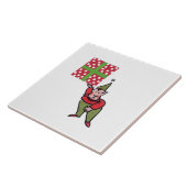 Elfe avec Poche Dot Cadeau blanc grand carreaux cé (Côté)