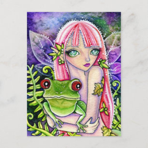 Elfe de grenouille verte - Carte postale