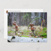 Elfe de maïs avec bâton de Pâques Carte postale de (Devant / Derrière)