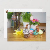Elfe de maïs avec oeufs de Pâques Carte postale de (Devant / Derrière)