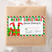 Elfe de Noël de Père Noël Sticker cadeau (En situation)