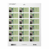 Elfe im Blumenbeet Adressaufkleber Etiket (Full Sheet)