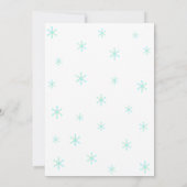Elfe mignon sur invitation de fête de Noël blanche (Dos)