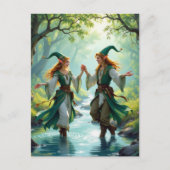 Elfen dansen briefkaart (Voorkant)