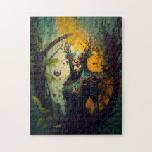 Elfen Ranger Fantasy Puzzel | D&D Cadeau