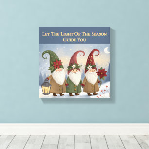 Elfen Winter Stroll Uitgestrekte Canvas Print