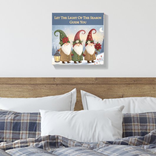 Elfen Winter Stroll Uitgestrekte Canvas Print (Insitu (Slaapkamer))