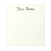 Elfenbein personalisiert notitieblok (Voorkant)