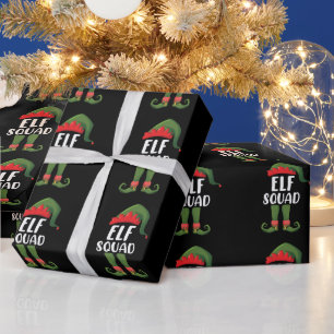 Elfenteam Grappige Familie Kerst Matching  Cadeaupapier