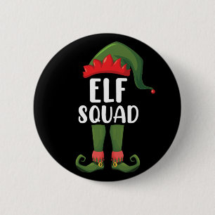 Elfenteam Grappige Familie Kerst Matching Ronde Button 5,7 Cm