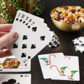 Elfes avec des cartes de jeu de sucres de canne (In Situ)