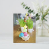 Elfes de maïs avec oeufs de Pâques Carte postale d (Debout devant)