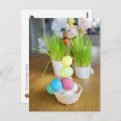 Elfes de maïs avec oeufs de Pâques Carte postale d (Devant / Derrière)