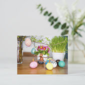 Elfes de maïs avec oeufs de Pâques Carte postale d (Debout devant)