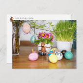 Elfes de maïs avec oeufs de Pâques Carte postale d (Devant / Derrière)
