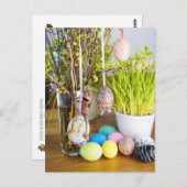 Elfes de maïs avec oeufs de Pâques Carte postale d (Devant / Derrière)