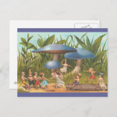 Elfes et fées dans la terre champignon Carte posta (Devant / Derrière)