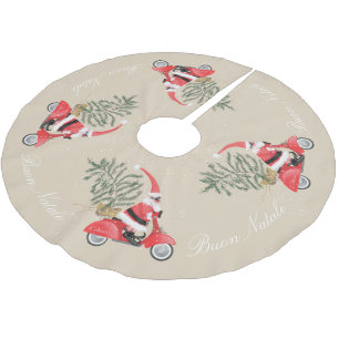 Elfin Santa Claus op zijn scooter Kerstboom Rok