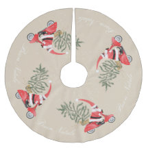 Elfin Santa Claus op zijn scooter