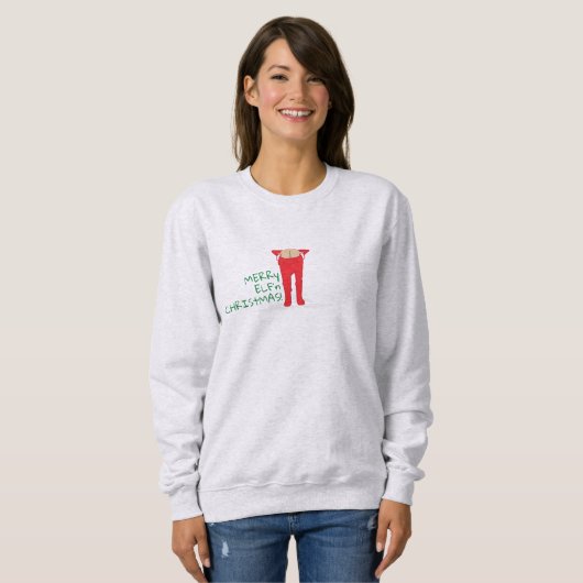 Elf'n Elf Moon Kerstmis Trui (Voorkant volledig)