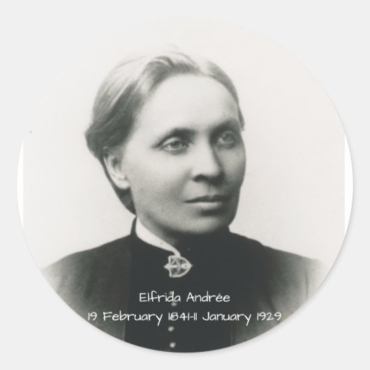 Elfrida Andrée Ronde Sticker (Voorkant)