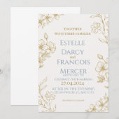 Elgant customizable wedding invitation bedankkaart (Voorkant / Achterkant)