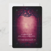 Elgant Gothic Blauwgroen Rust Red ingelijst Save t Save The Date (Achterkant)