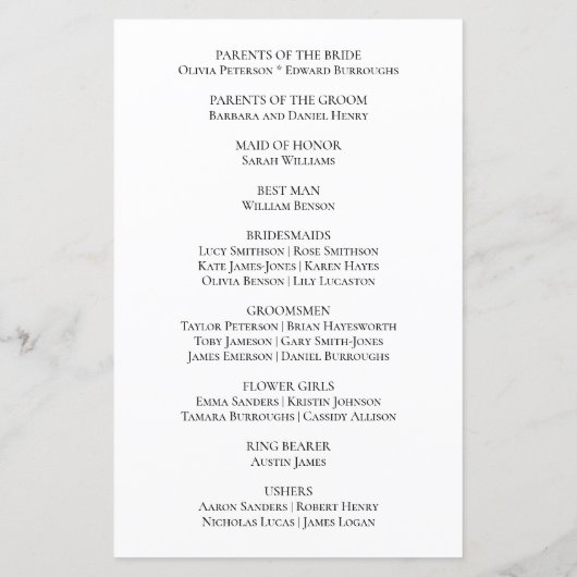 Elgant Shell Blue Nautical Beach Wedding Programme (Dos)