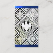 ELGF, MONOGRAM, blauwe saffier Visitekaartje (Achterkant)