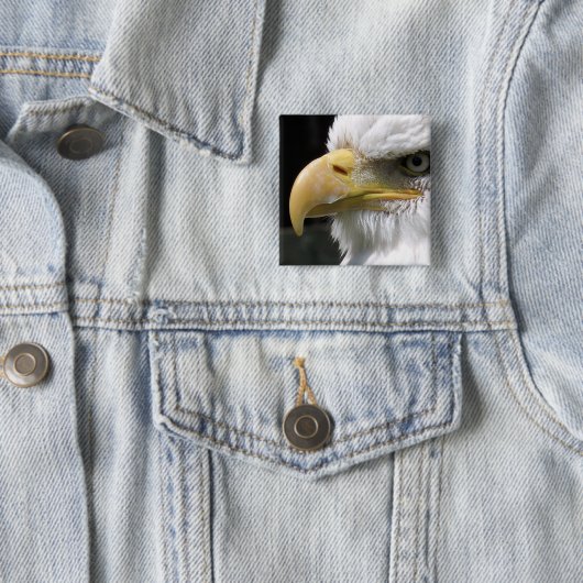 ELGF-VOGELS VIERKANTE BUTTON 5,1 CM (In situ)