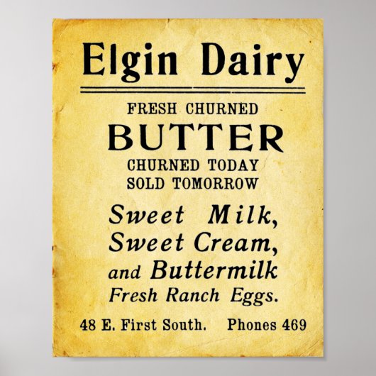  Elgin Dairy Fresh Butter Print (Voorkant)