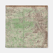 Elgin Illinois 1870 Plat Map Fox Downtown Magneet (Voorkant)