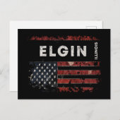 Elgin Illinois Briefkaart (Voorkant / Achterkant)