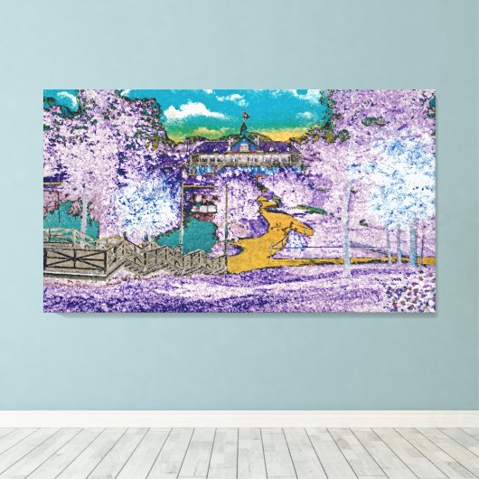 ELGIN ILLINOIS LORDS PARK PAVILION 1920'S Pasen Canvas Afdruk (Insitu (Houten vloer))