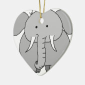 Eli de Elephant Keramisch Ornament (Links)