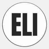 ELI - Sticker classique rond Elim Cove (Devant)