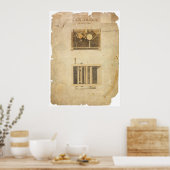 Eli Whitney's patent voor de katoengin in 1794 Poster (Keuken)