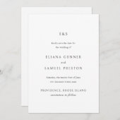 Eliana Monogram Klassieke bruiloft Save The Date (Voorkant / Achterkant)