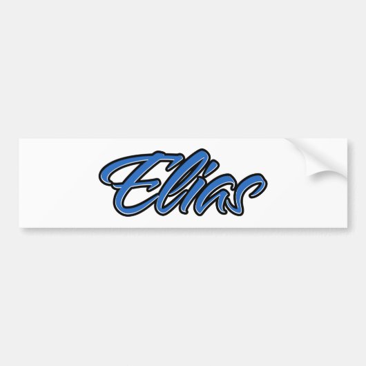 Elias Nom bleu Autocollants (Devant)