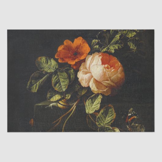 Elias van den Broeck, nog steeds leven met Rozen T Tissuepapier (Voorkant)
