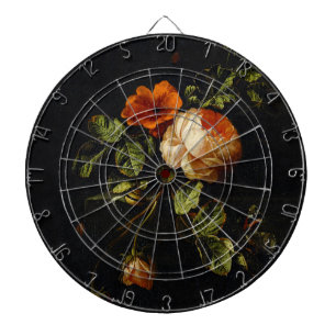 Elias van den Broeck, stil leven met Rozen Dartbord