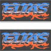 Elias Vorname Name Graffiti Aufkleber Sticker (Voorkant)