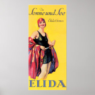 ELIDA CREMES Duitse cosmetische producten Poster