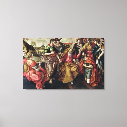 Eliezer Asking for Rebecca to Marry Isaac, 1562 Canvas Afdruk (Voorkant)