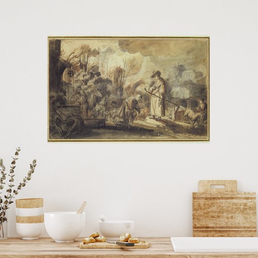 Eliezer en Rebecca bij The Well Poster (Keuken)