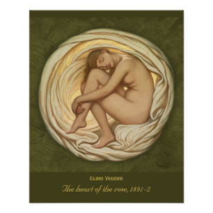 Elihu Vedder Heart van het roos 1891-2 Perfect Poster