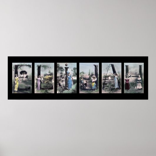 ELIJAH  alfabet Letter Name Art Poster (Voorkant)