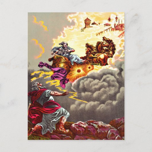 Elijah Ascends tot briefkaart in de hemel (Voorkant)