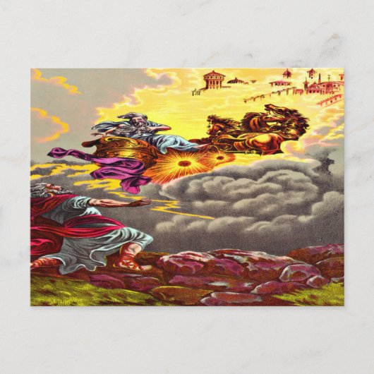 Elijah Ascends tot briefkaart in de hemel (Voorkant)